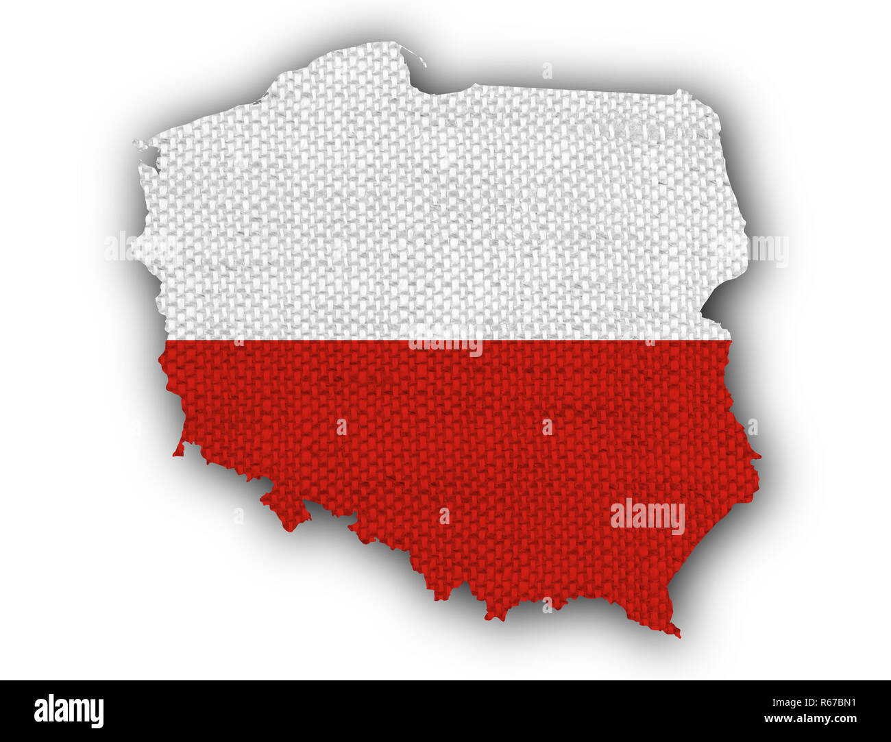 Carte de la Pologne le texturer Banque D'Images