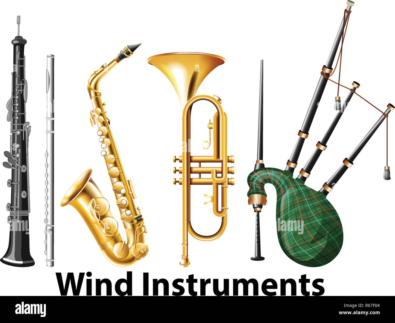 orchestre avec instruments à vent. trompettistes en tenue de cérémonie.  11159318 Photo de stock chez Vecteezy