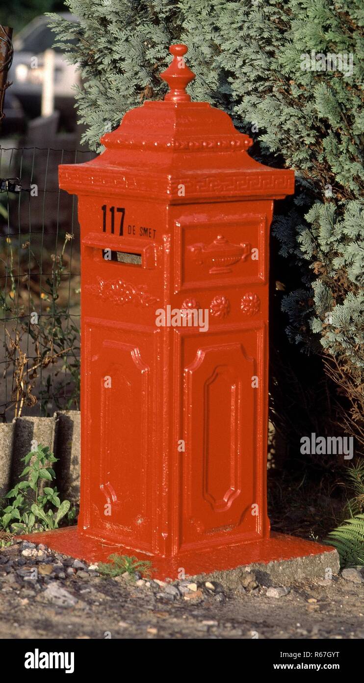 BUZON DE CASA PARTICULIER. Lieu : extérieur. BRUGES. Belgien. Banque D'Images