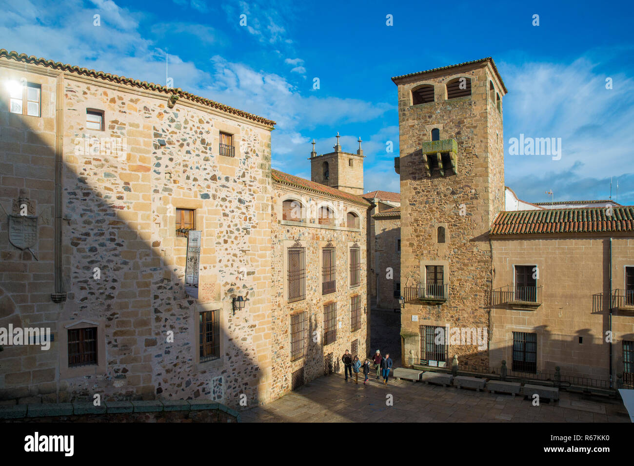 CACERES, ESPAGNE - 25 NOVEMBRE 2018 : Los Golfines de Abajo Palace Banque D'Images