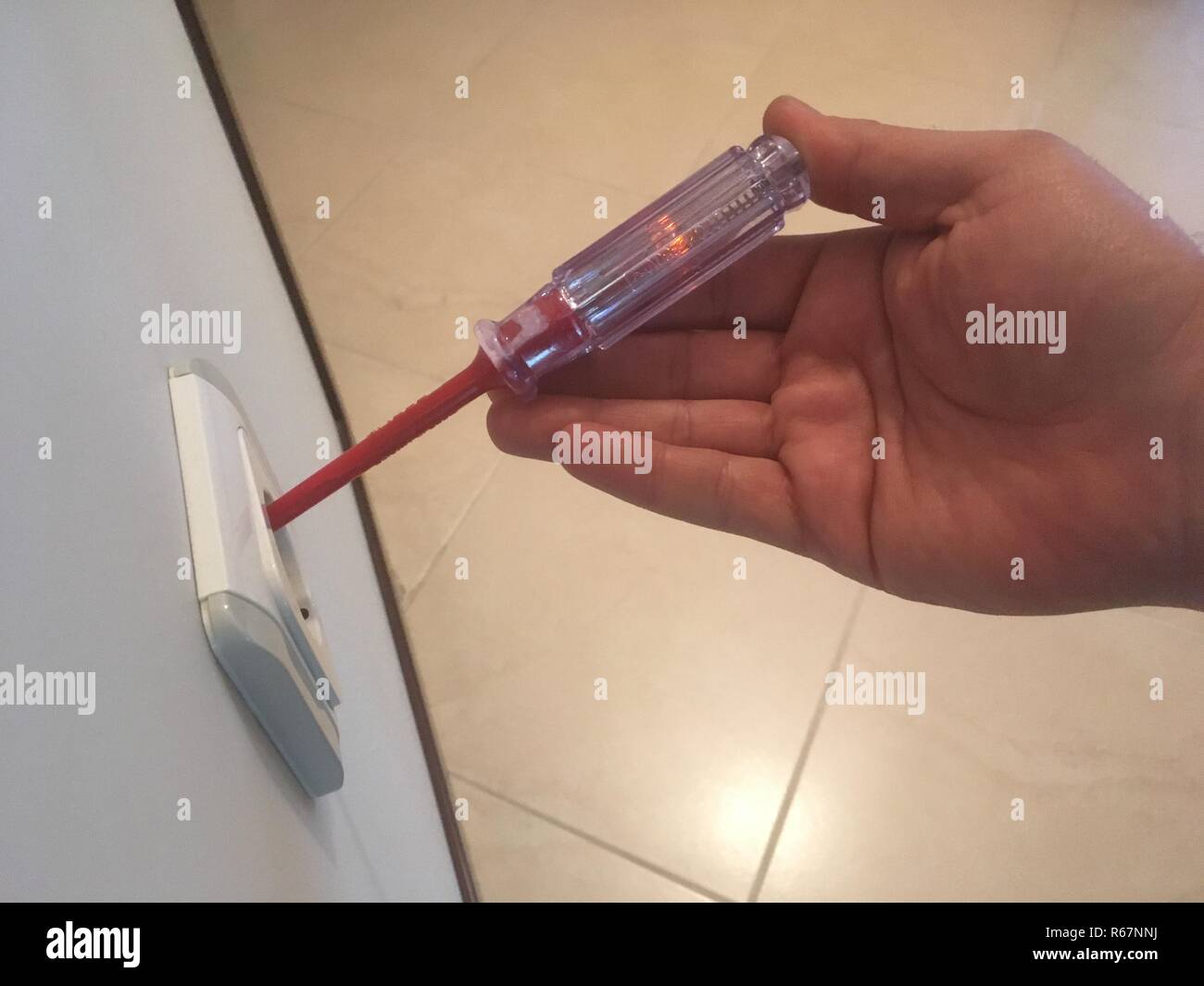 Lampe témoin de contrôle avec Banque D'Images