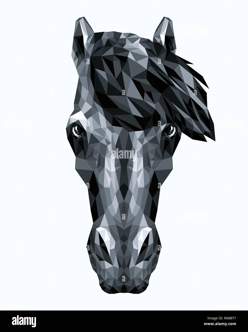 Vector illustration cheval géométrique Illustration de Vecteur
