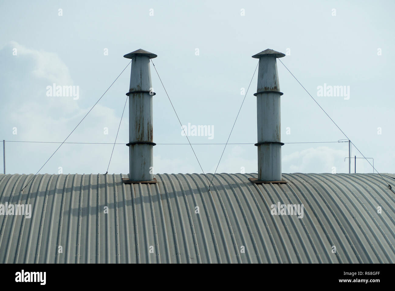 Ventilation sur l'ancien pavillon. Banque D'Images