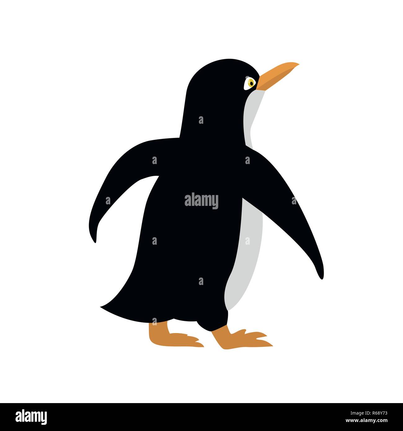 Icône animal pingouin, oiseau antarctique sur fond blanc vector illustration EPS10 Illustration de Vecteur