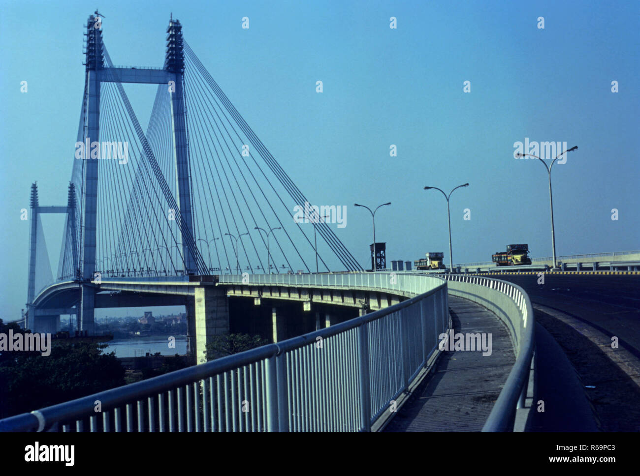 Vidyasagar Setu (nouveau pont), Calcutta, West Bengal, India Banque D'Images