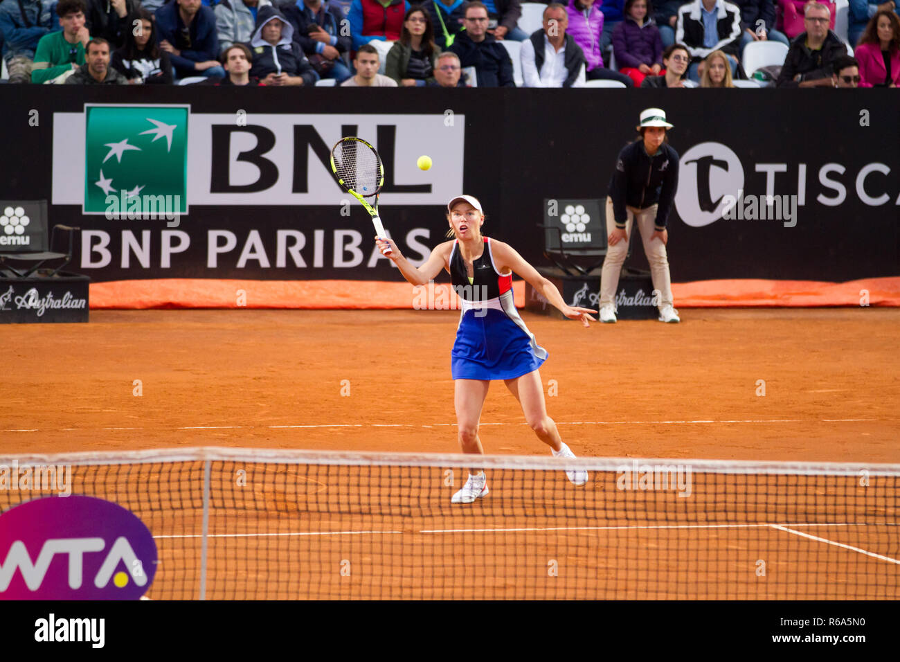 Caroline Wozniacki un championnat de tennis à rome Banque D'Images