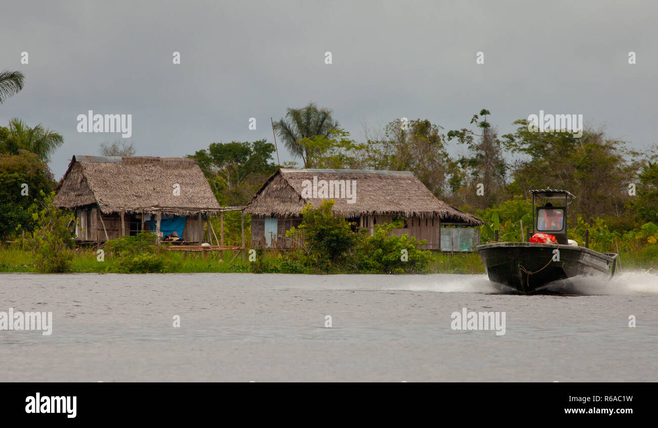 Scène de l'Amazonie péruvienne Banque D'Images