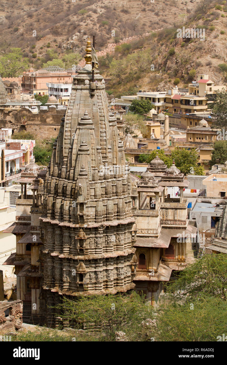 Autour de l'architecture fort amber à Jaipur en Inde Banque D'Images