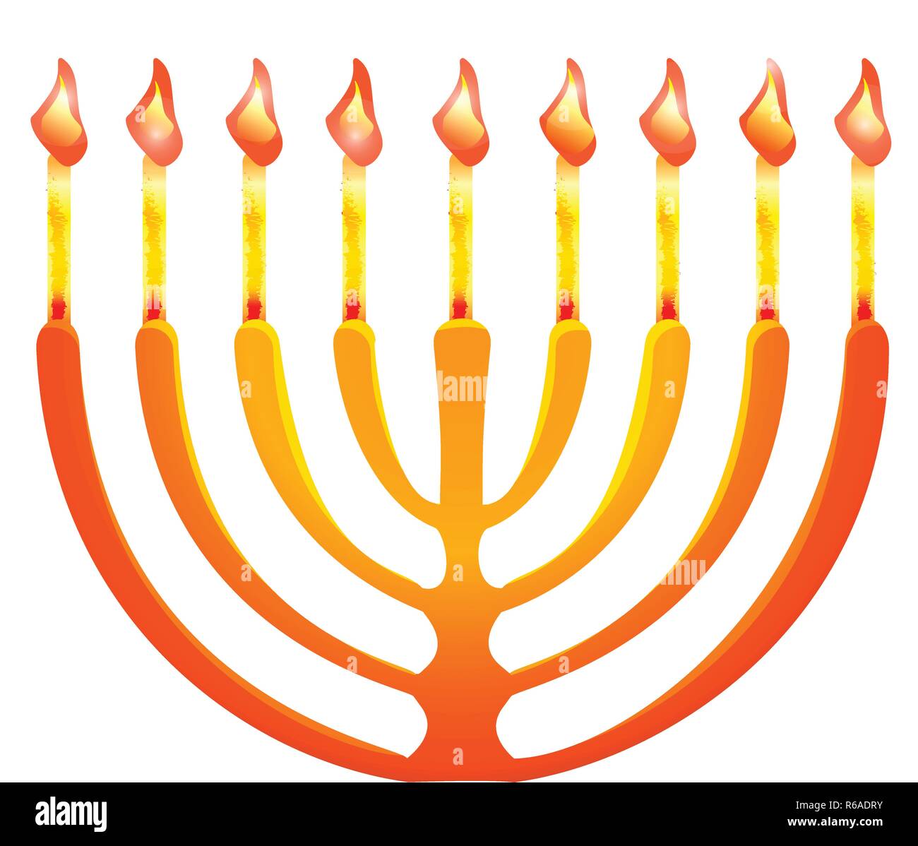 L'icône de la menorah juive. Caricature de menorah juive icône vecteur pour la conception web isolé sur fond blanc Illustration de Vecteur