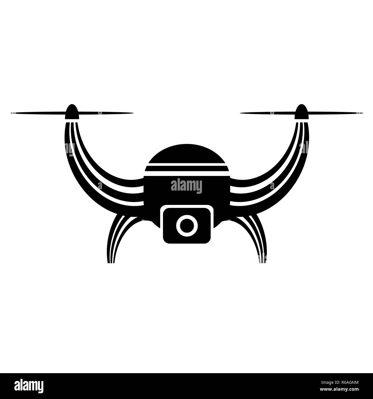 Drone aérien isolé icône Banque D'Images