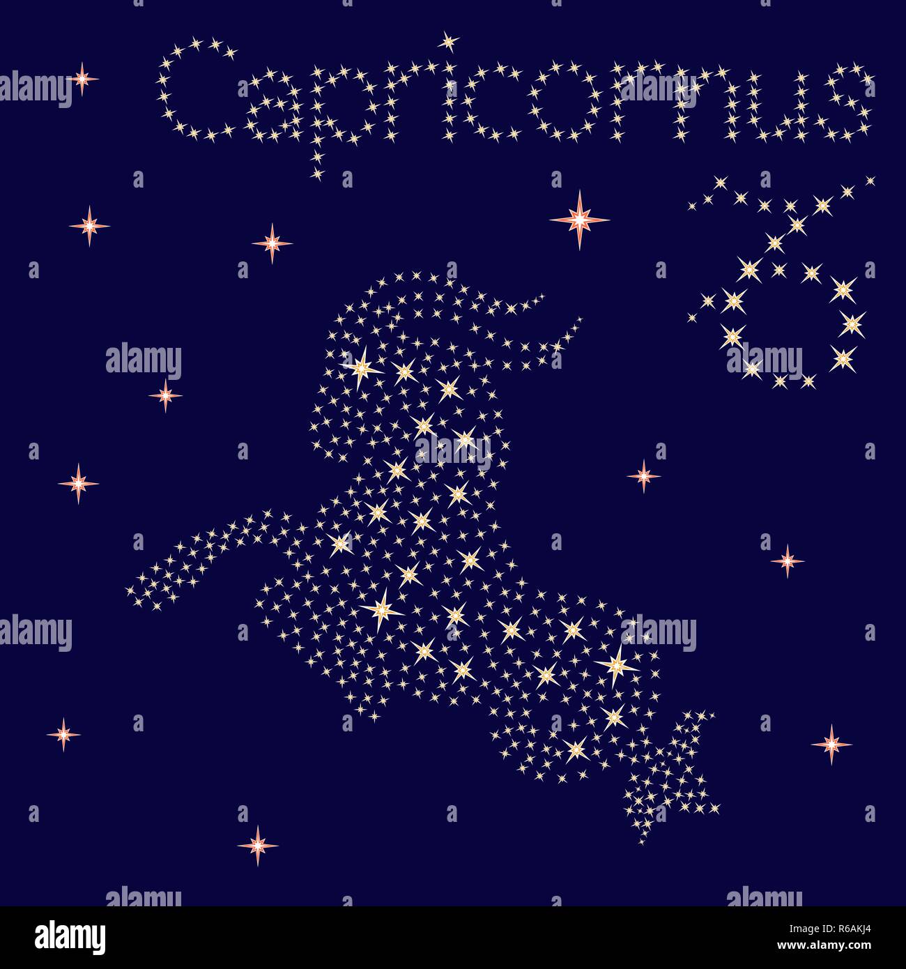 Signe Astrologique Capricorne Sur Fond De Ciel étoilé