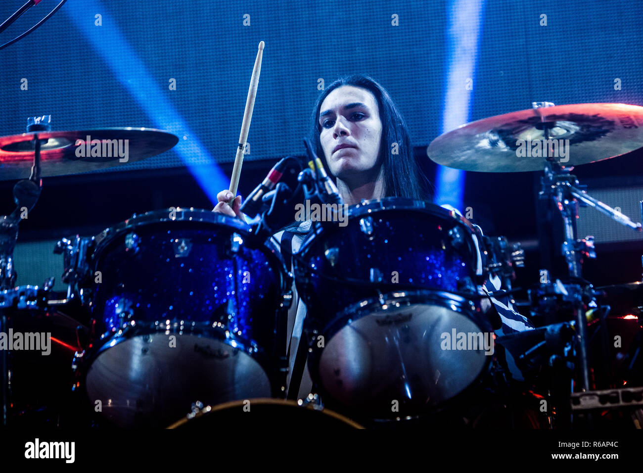 Maneskin effectue vivent à la Fabrique à Milan, Italie, le 23 novembre 2018 Banque D'Images