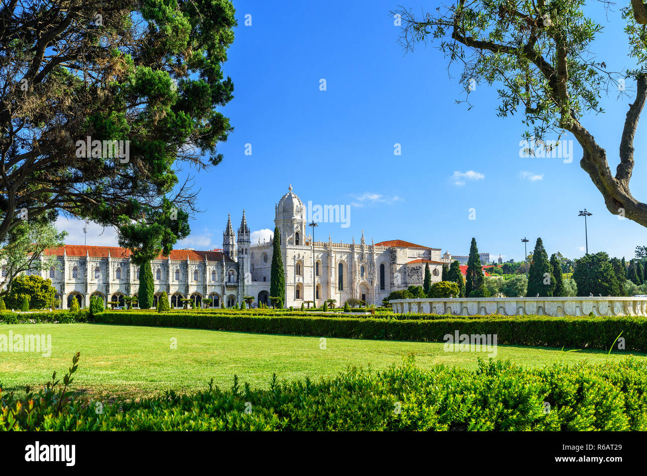 Lisbonne, Portugal. Monastère des Hiéronymites ou le Monastère Jeronimos Belem est situé à destination de voyage. Banque D'Images