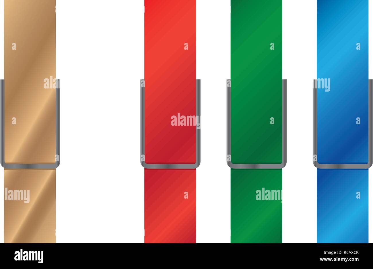 Vector illustration de sol en bois et des pinces à linge en plastique multicolore, rouge, bleu, vert, isolé sur fond blanc Illustration de Vecteur