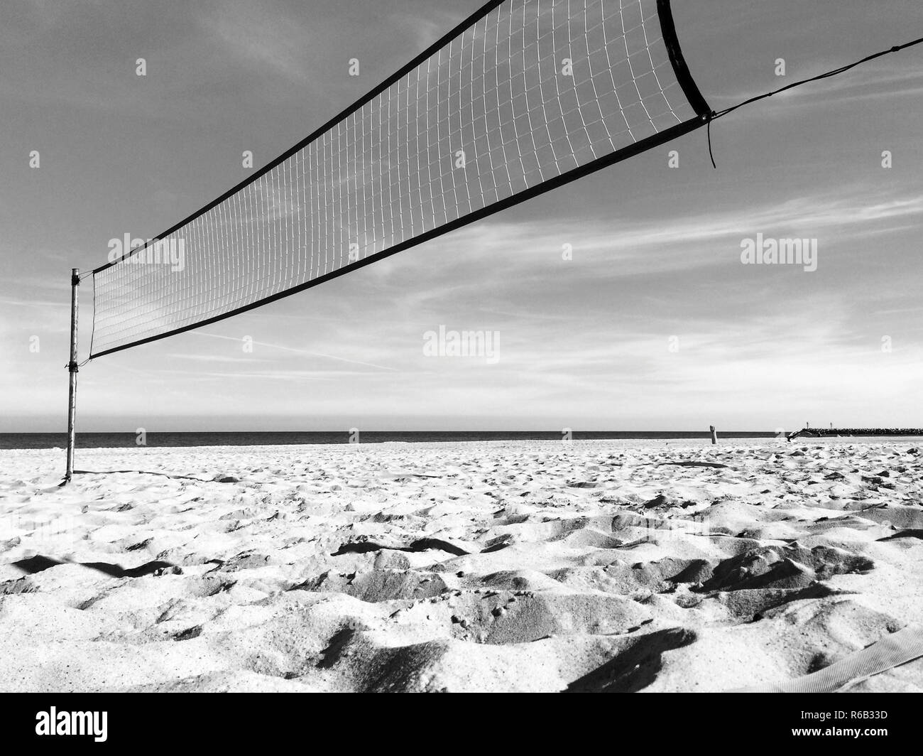 Beachvolley Ball sur une plage Banque D'Images