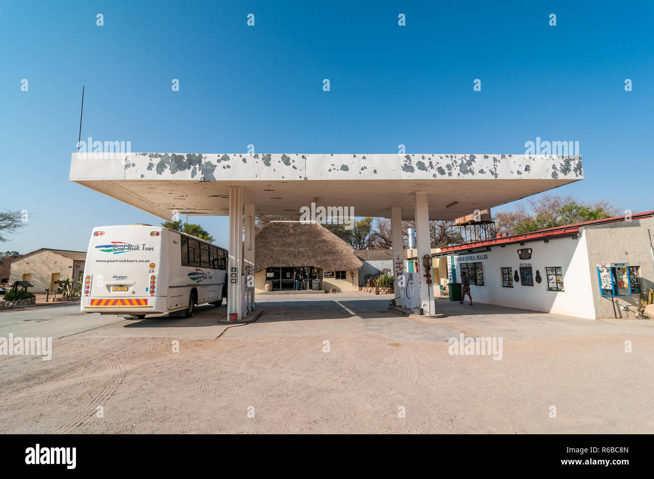 Station d'essence, la Namibie Solitaire Banque D'Images