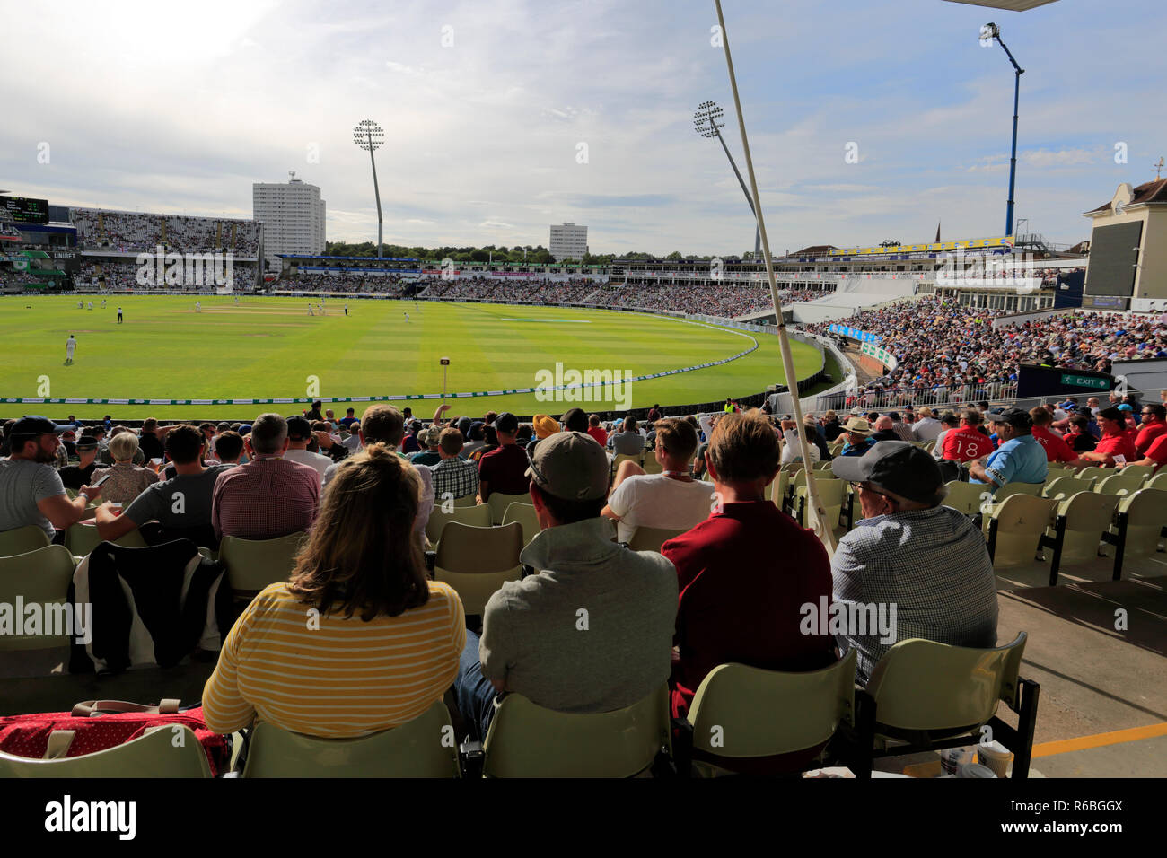 Test match avec l'Inde, les équipes de cricket Angleterre versets à Edgbaston, Birmingham, West Midlands, England, UK Banque D'Images