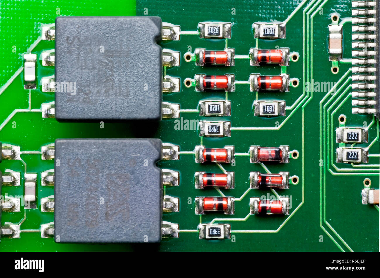 Carte de circuit imprimé sur un Isdn-Card Banque D'Images