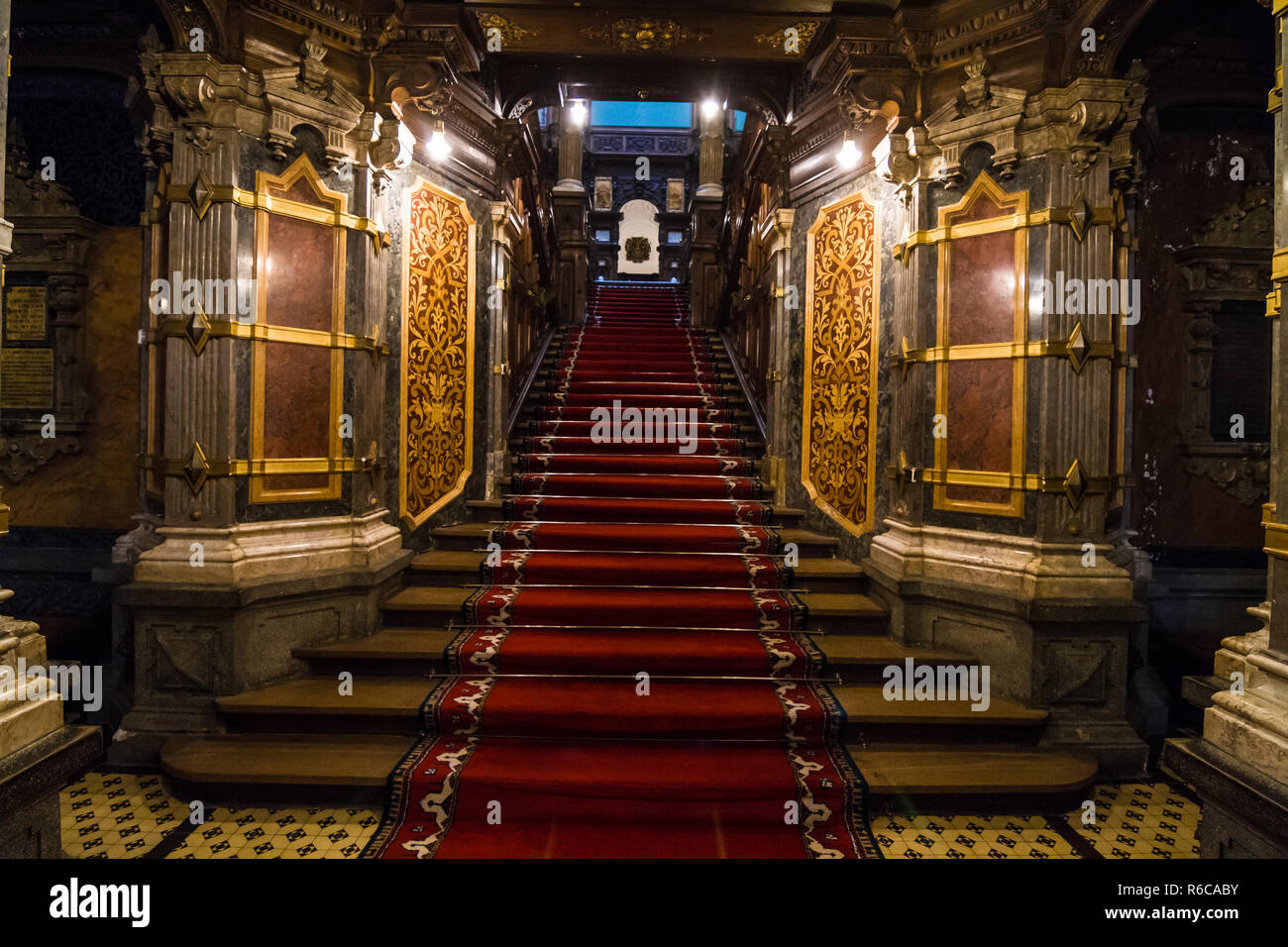 Le Château de Peles de Sinaia, Roumanie ; l'ancien royaume residence Banque D'Images