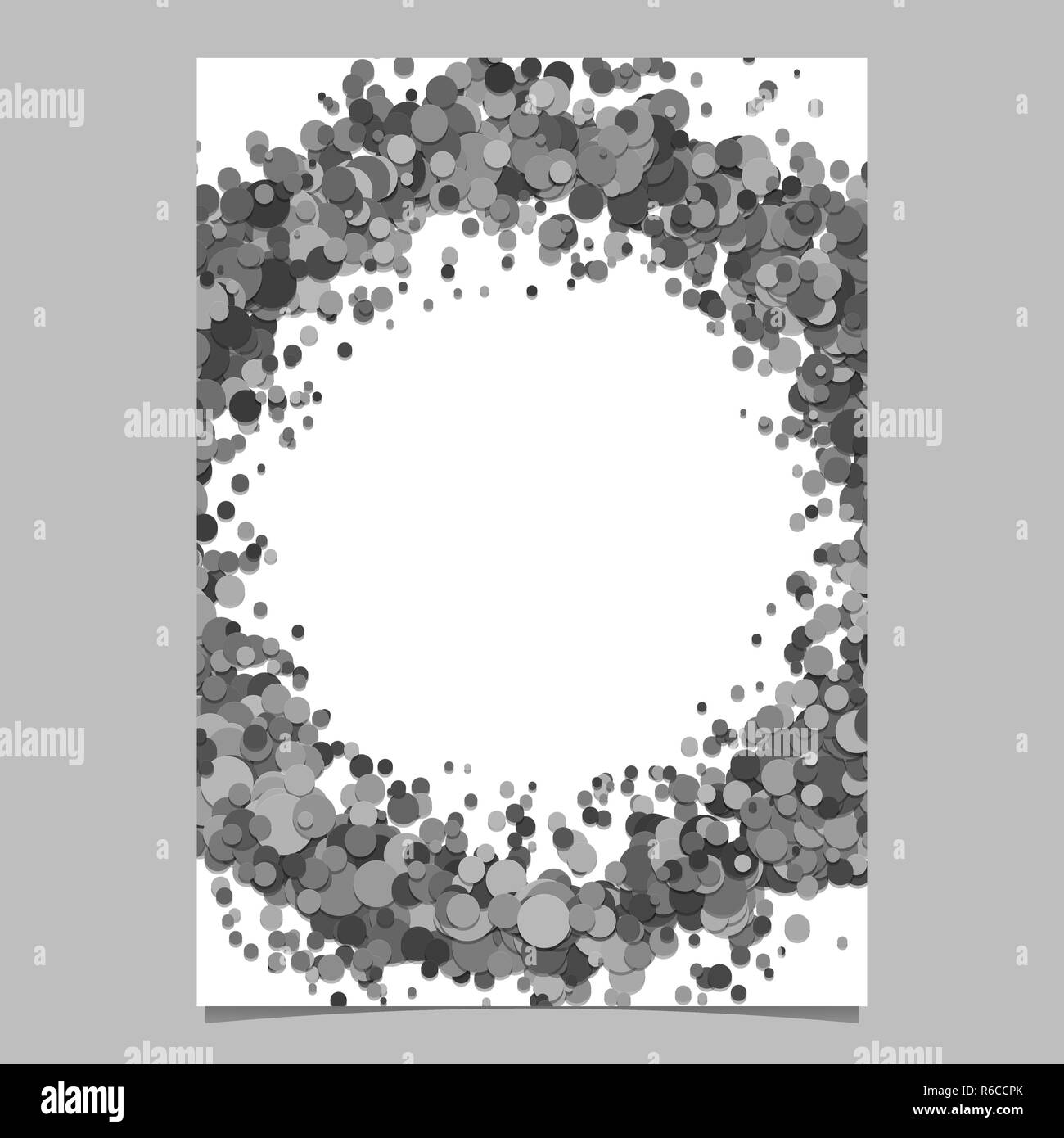 Confettis blanc abstrait arrière-plan modèle de page bague points dispersés Illustration de Vecteur