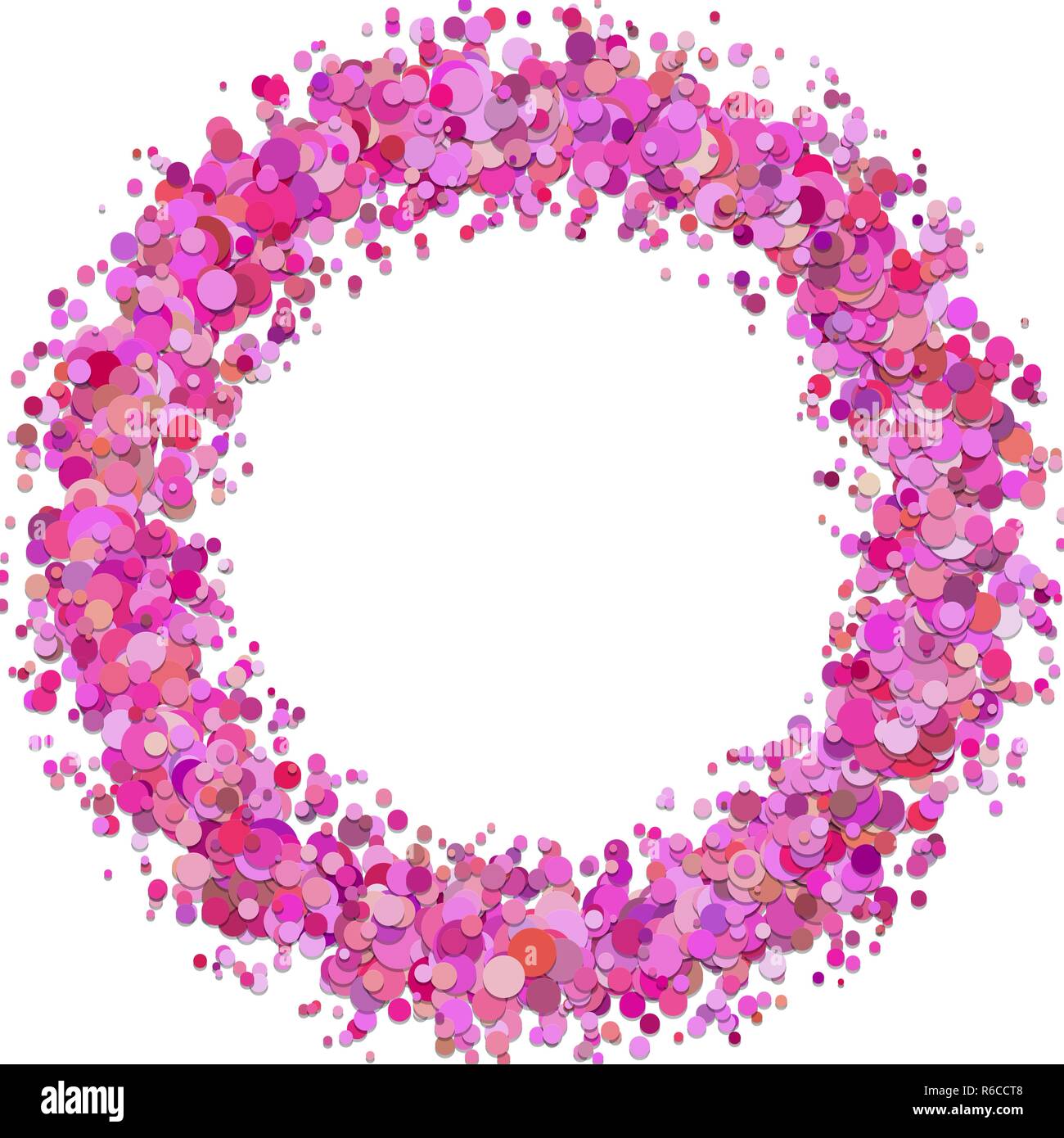 Vide abstrait arrière-plan modèle cercle confettis dispersés Illustration de Vecteur