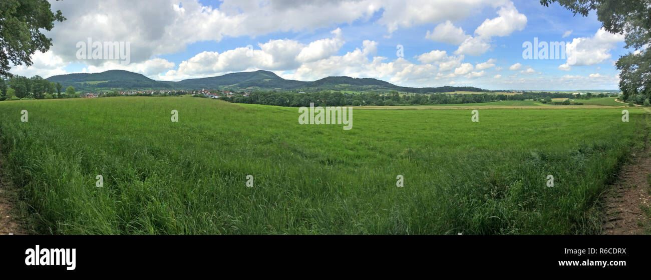 Vue panoramique sur le Jura souabe Banque D'Images