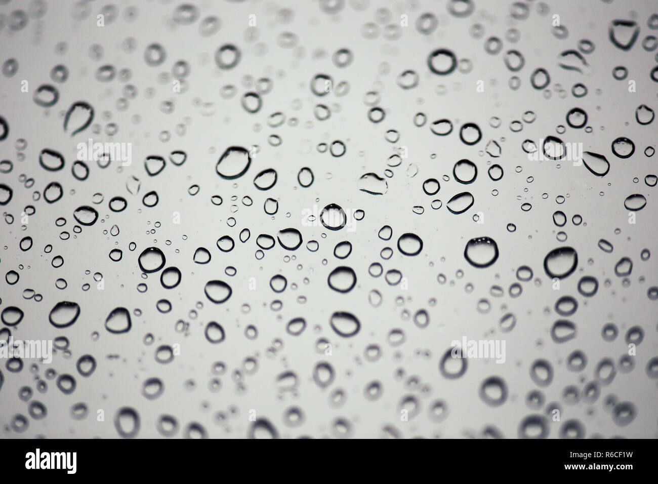 Gouttes de pluie sur la vitre de l'arrière-plan, texture de fond goutte d'eau. Banque D'Images