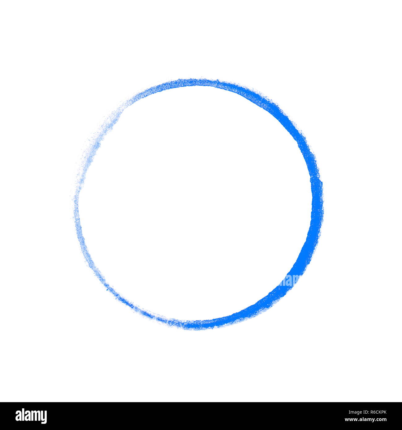 Contour peint d'un cercle bleu Photo Stock - Alamy