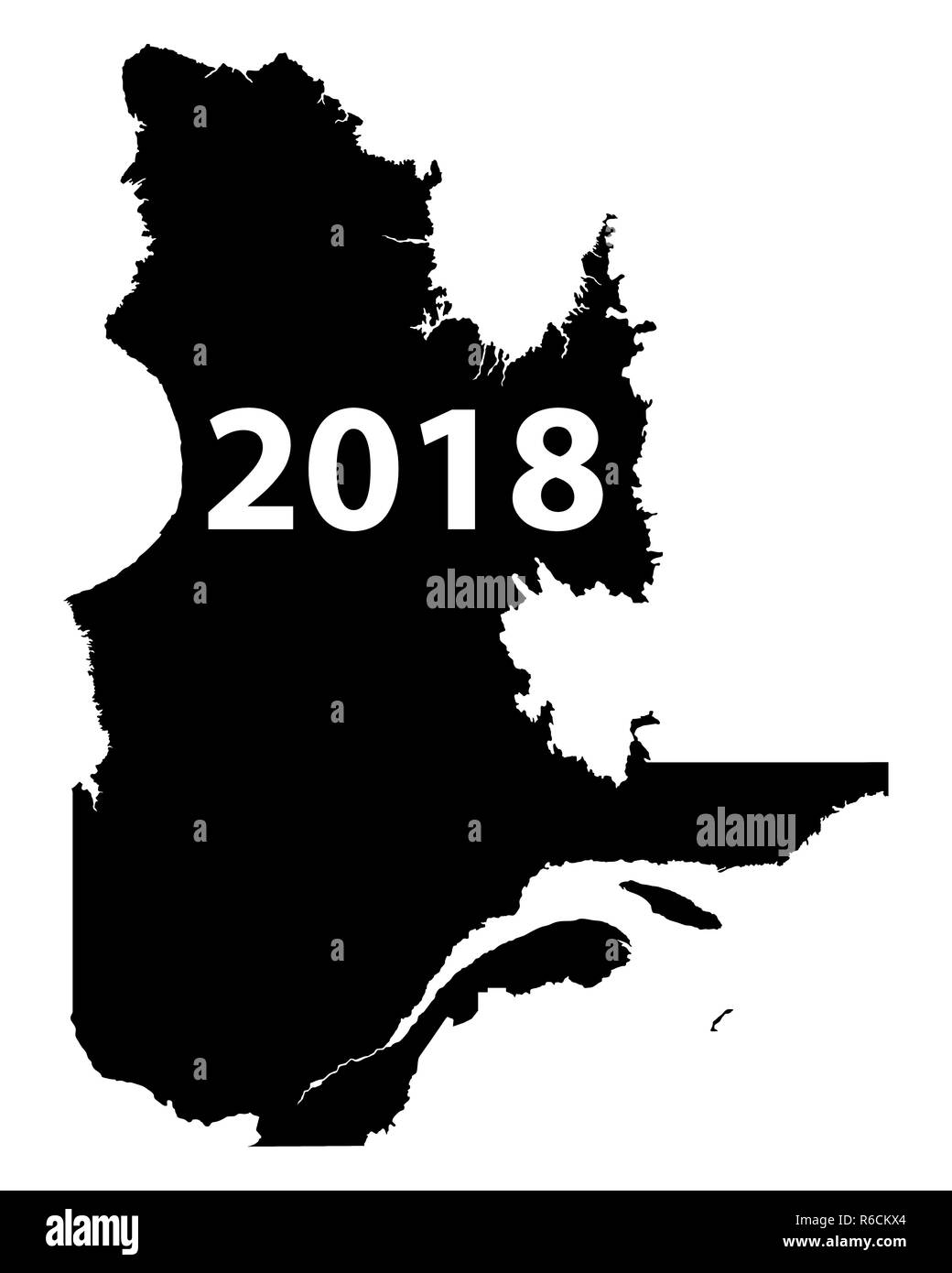 Carte du Québec 2018 Banque D'Images