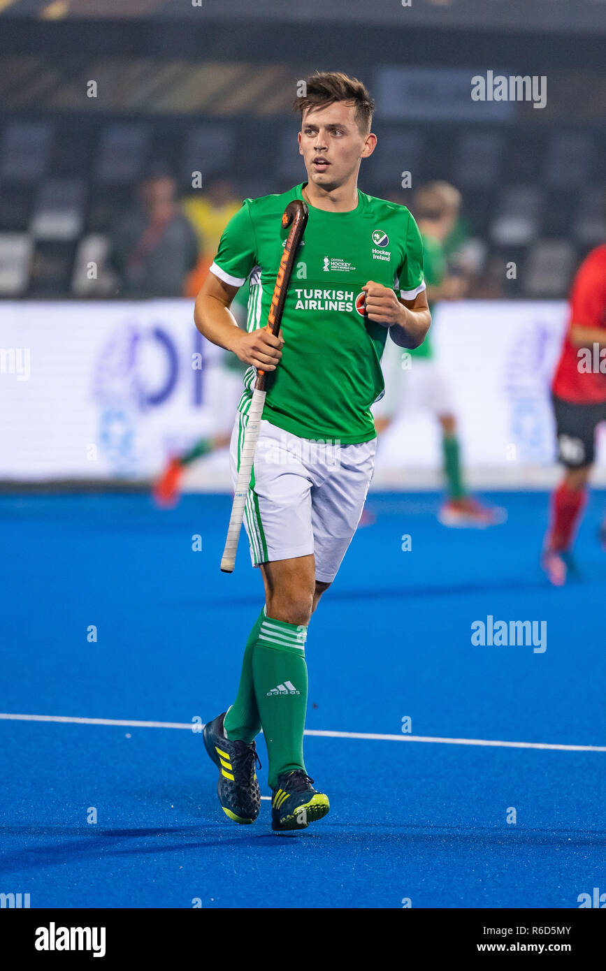 BHUBANESWAR, 04-12-2018 d'Odisha, Coupe du monde de hockey 2018 Bhubaneswar. Lieu : Stade de Kalinga. Matthew Nelson au cours de la partie l'Irlande contre la Chine. Banque D'Images