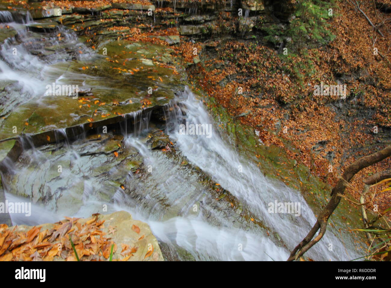 Buttermilk Falls, parc national de Cuyahoga Valley, Ohio Banque D'Images