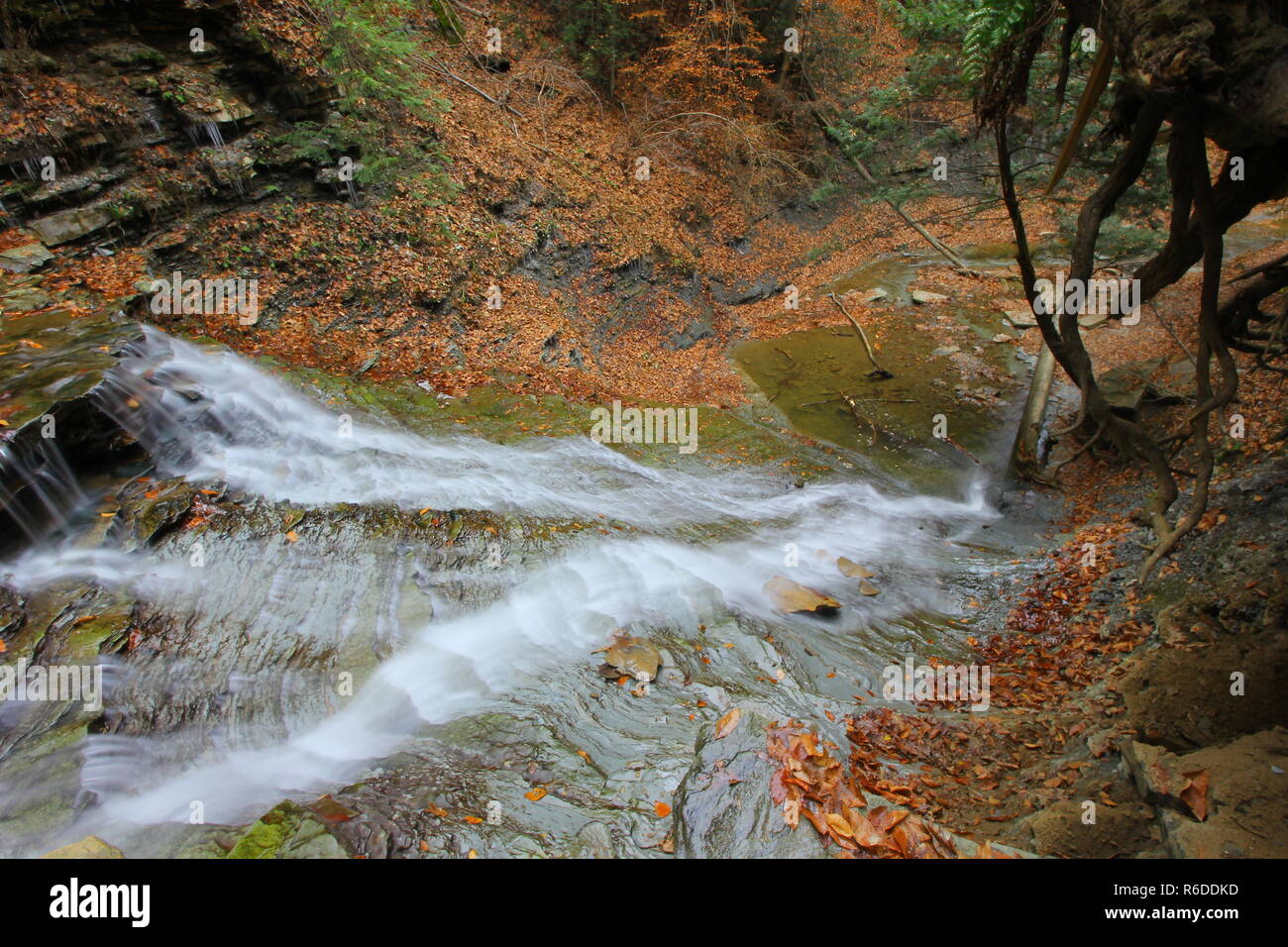 Buttermilk Falls, parc national de Cuyahoga Valley, Ohio Banque D'Images