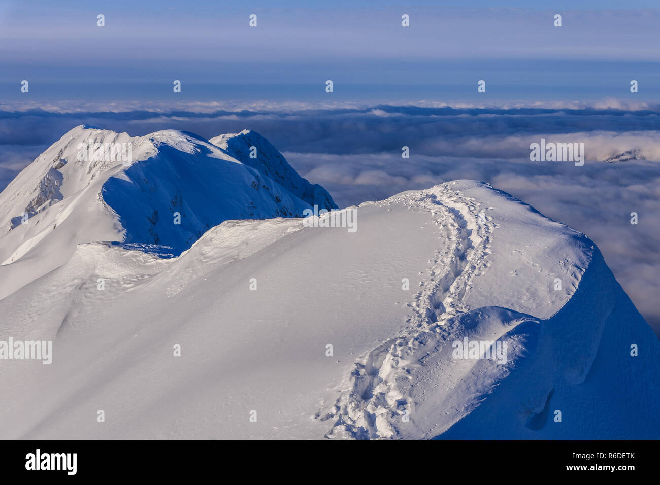 Paysage de montagne en hiver Banque D'Images