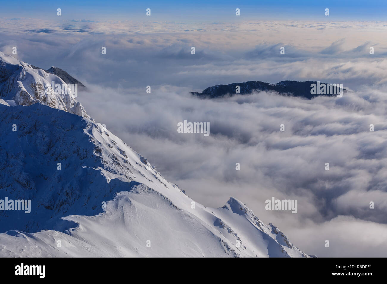 Paysage de montagne en hiver Banque D'Images