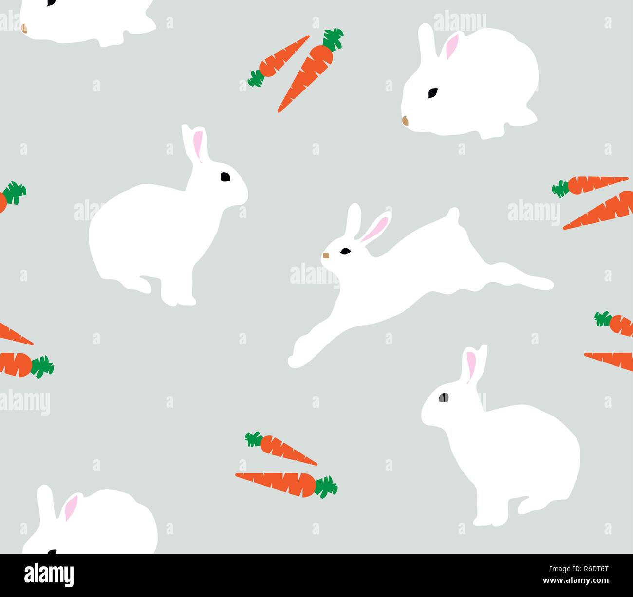 Illustration vecteur de fond transparente des lapins et des carottes. Illustration de Vecteur