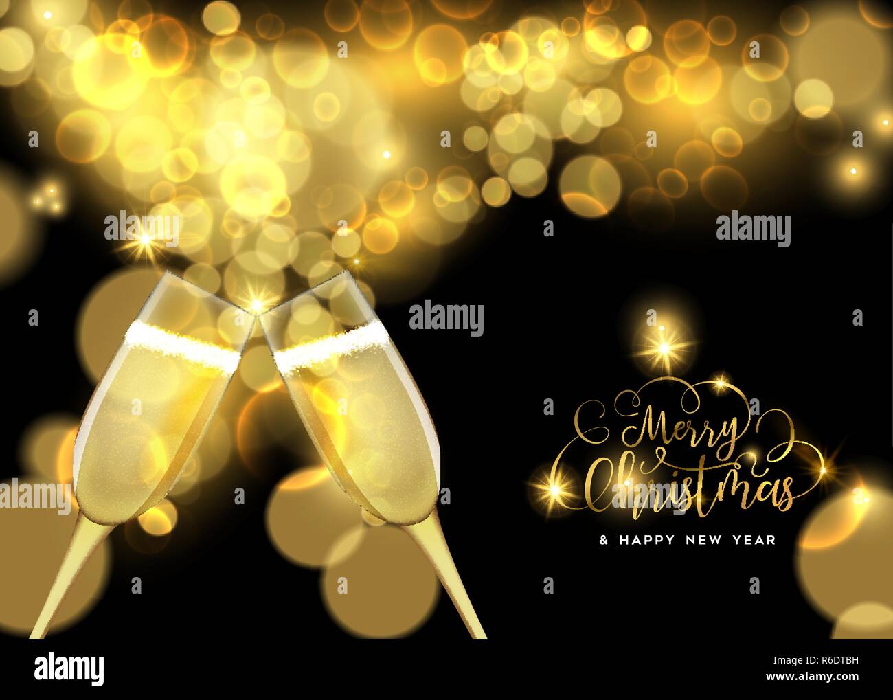 Joyeux Noel Et Bonne Annee Carte De Voeux Or Luxe Illustration Realiste Le Verre A Champagne Toast Sur Fond Noir Image Vectorielle Stock Alamy Joyeux Noel Et Bonne Annee Carte De Voeux Or Luxe Illustration Realiste Le Verre A Champagne Toast Sur Fond Noir Image Vectorielle Stock Alamy