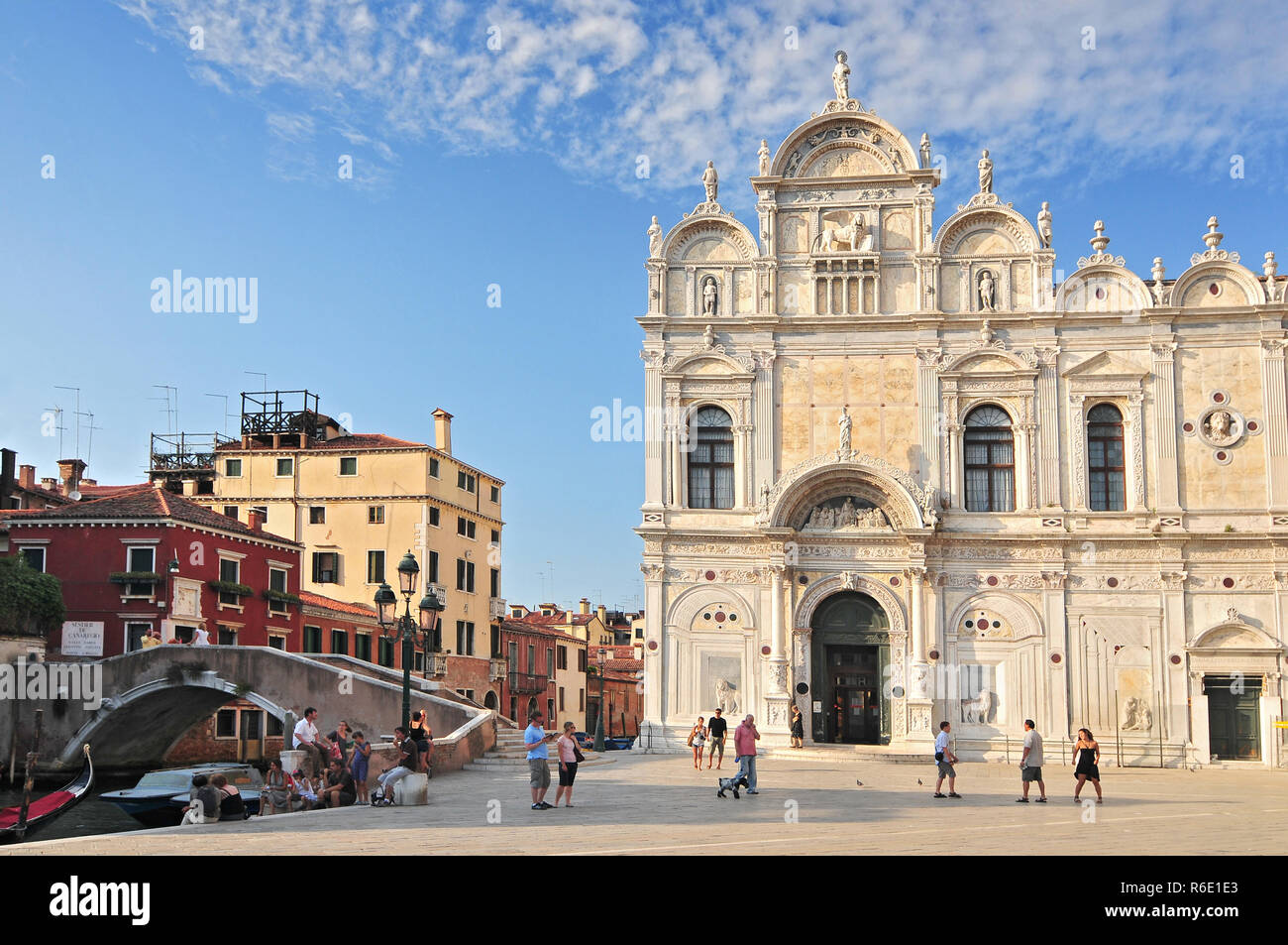 Vue de la Scuola Grande di San Marco à Venise à proximité de l'hôpital maintenant la Basilique Santi Giovanni e Paolo de Venise Italie Banque D'Images