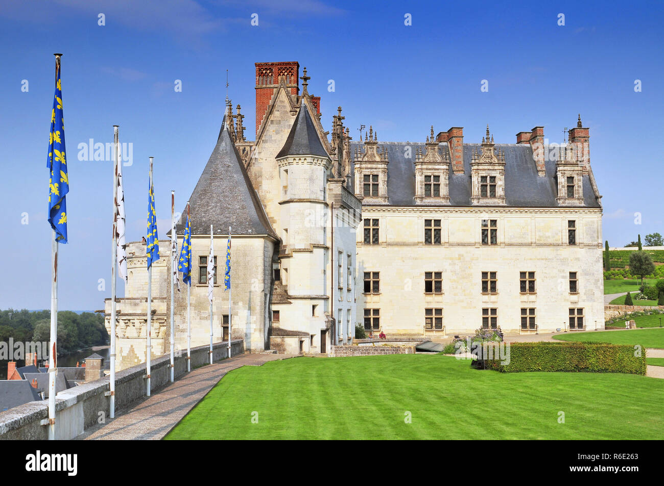 Chateau D'Amboise France Ce Château Royal est situé à Amboise, dans la vallée de la Loire a été construit dans le 15ème siècle et est une attraction touristique, France Banque D'Images