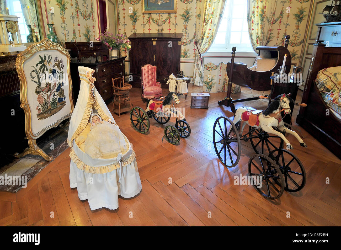 Intérieur de Chateau Cheverny Loire Valley France Banque D'Images