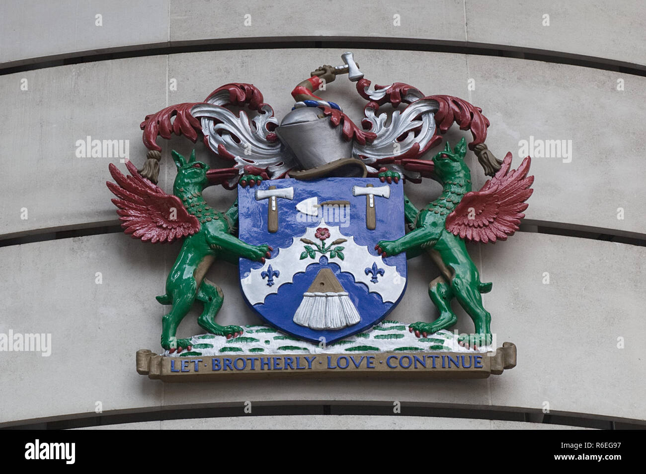 La Worshipful Company of Plaisterers Shield Banque D'Images