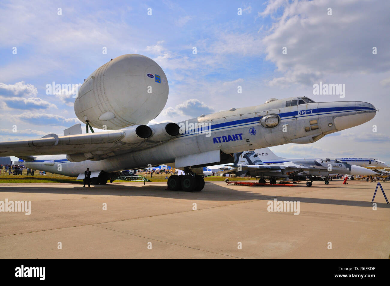 Moscou, Russie - 19 août 2015 : Avion de transport aérien stratégique-VM-T Atlante 3M-T a présenté lors du 12e SALON MAKS-2015 l'aviation internationale et de l'espace Voir Août Banque D'Images
