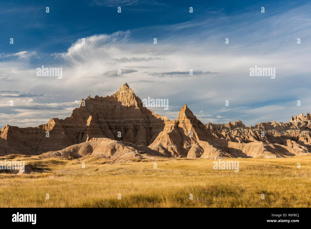 Badlands National Park, des crêtes à proximité de Cedar Pass Lodge. Octobre, S. Dakota, USA, par Dominique Braud/Dembinsky Assoc Photo Banque D'Images