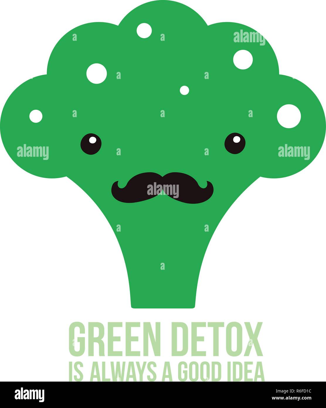 Le brocoli vert mignon vecteur illustration de l'alimentation saine Illustration de Vecteur