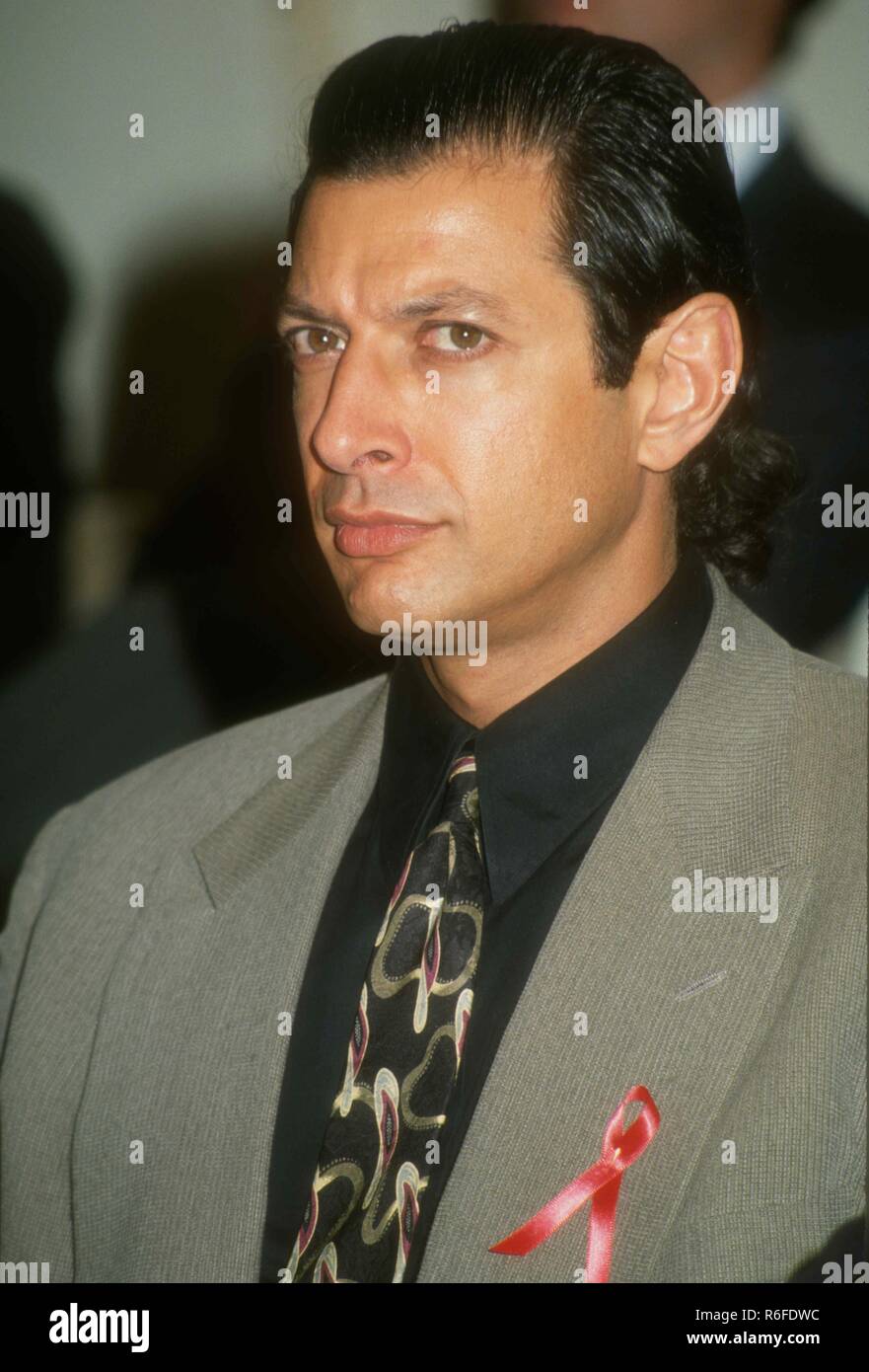 WEST HOLLYWOOD, CA - le 23 mars : l'acteur Jeff Goldblum assiste à la conférence de presse pour annoncer la deuxième RADIO KIIS et Unite Concert-bénéfice le Sida pédiatrique le 23 mars 1993 à l'hôtel Bel âge de West Hollywood, Californie. Photo de Barry King/Alamy Stock Photo Banque D'Images