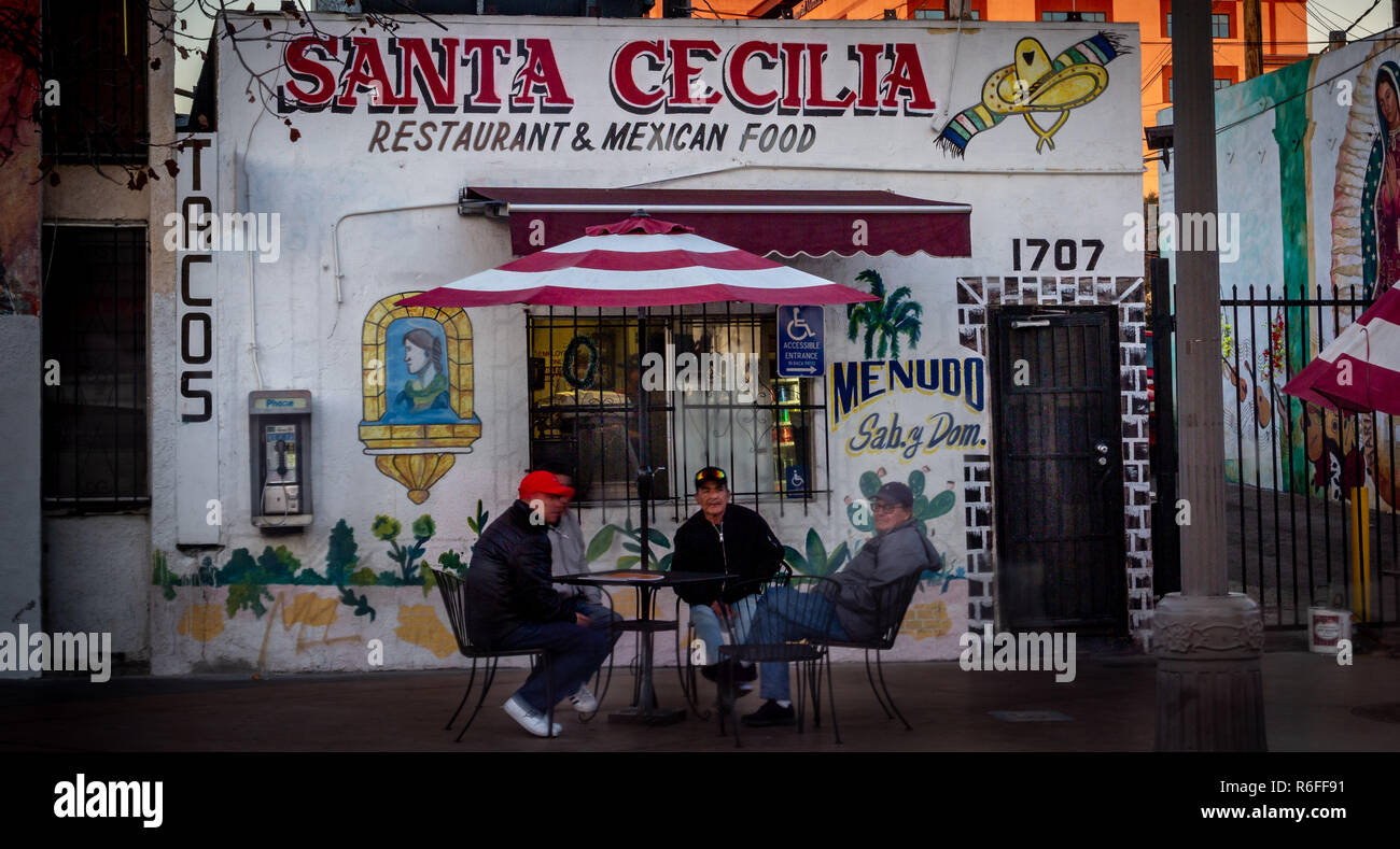 Plaza Mariachi, l'Est de Los Angeles Banque D'Images