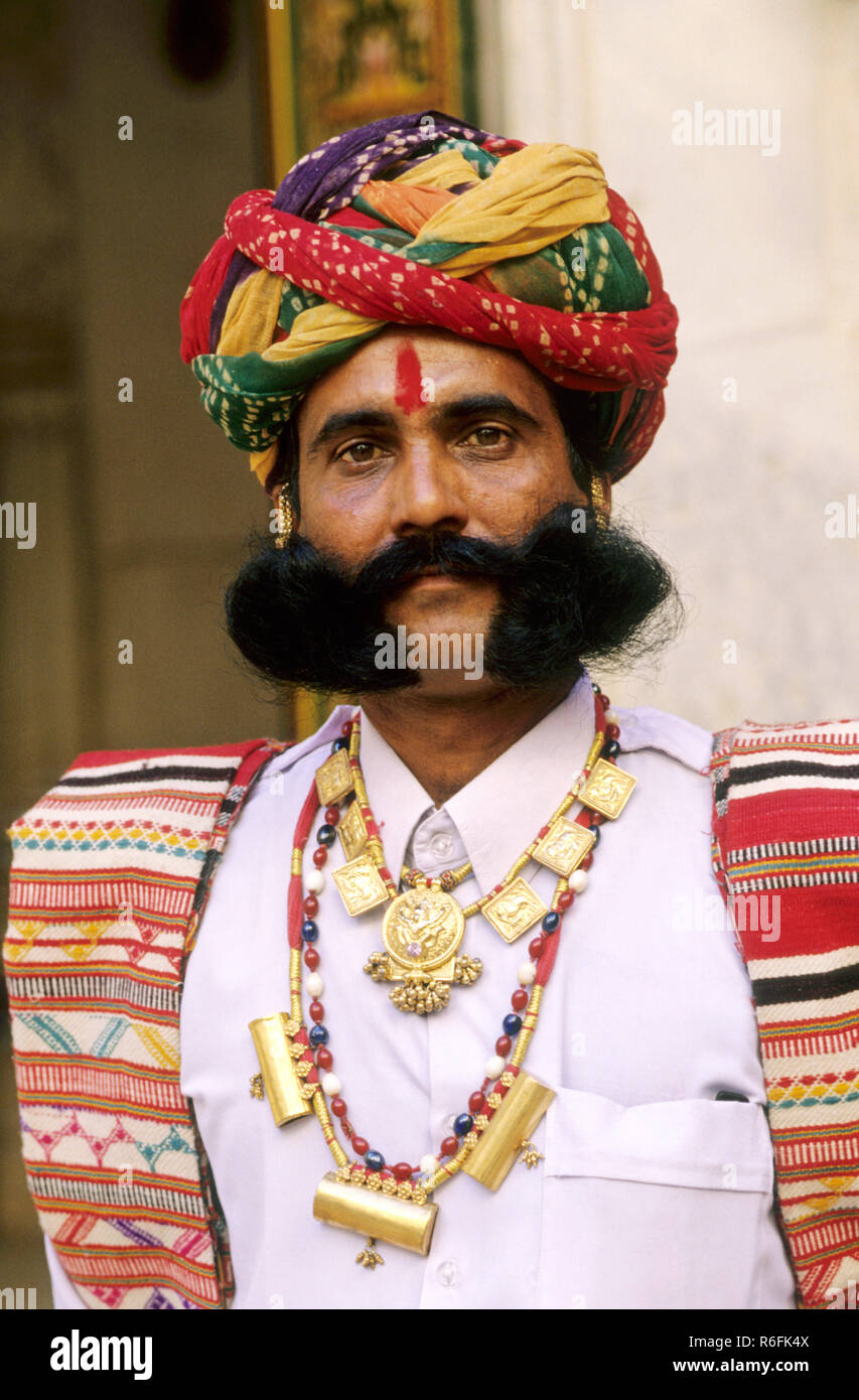 L'homme du Rajasthan, Rajasthan, Inde modèle libération Nombre 713 Banque D'Images