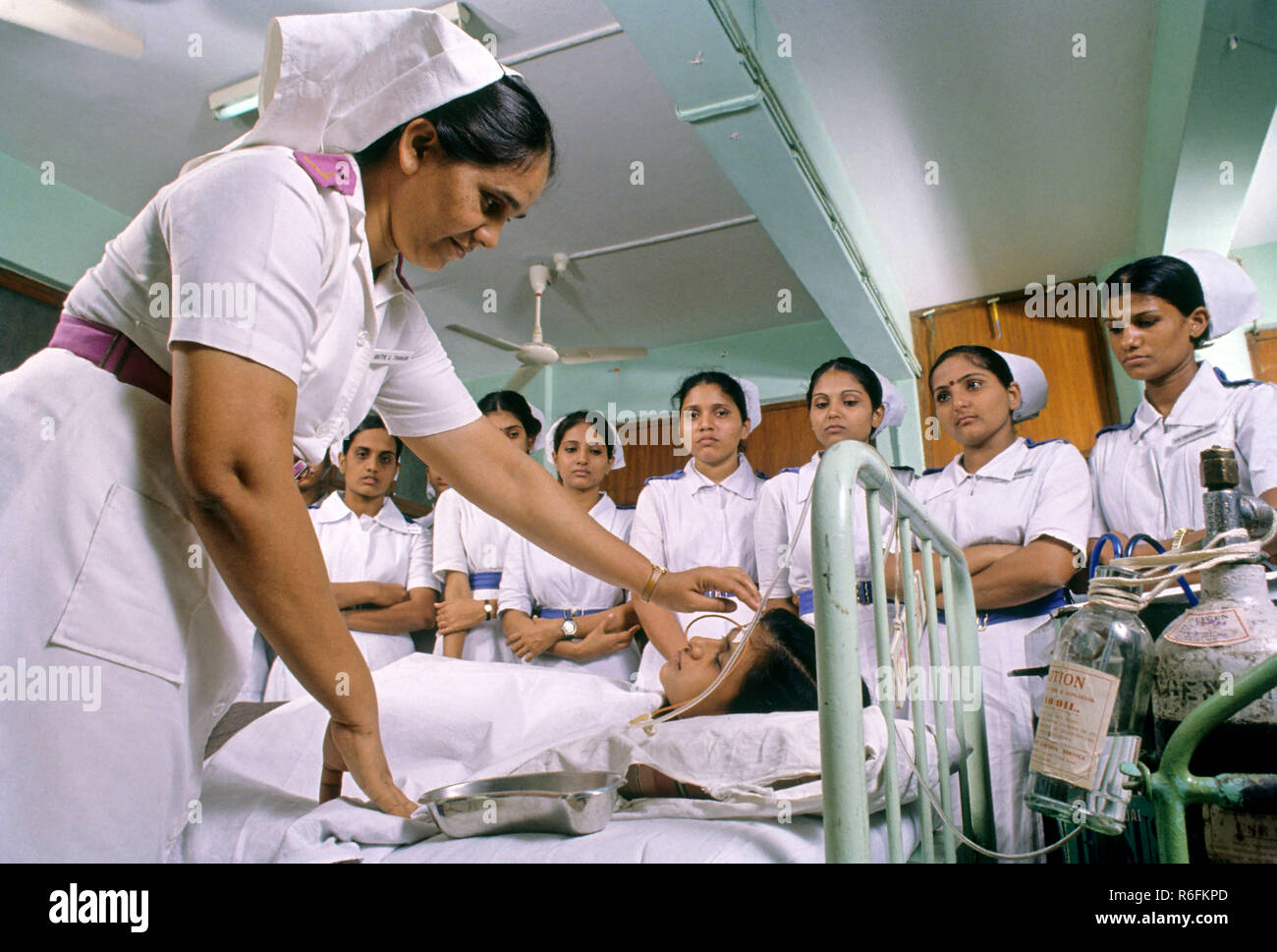 L'hôpital, la formation des infirmières, de l'Inde Banque D'Images