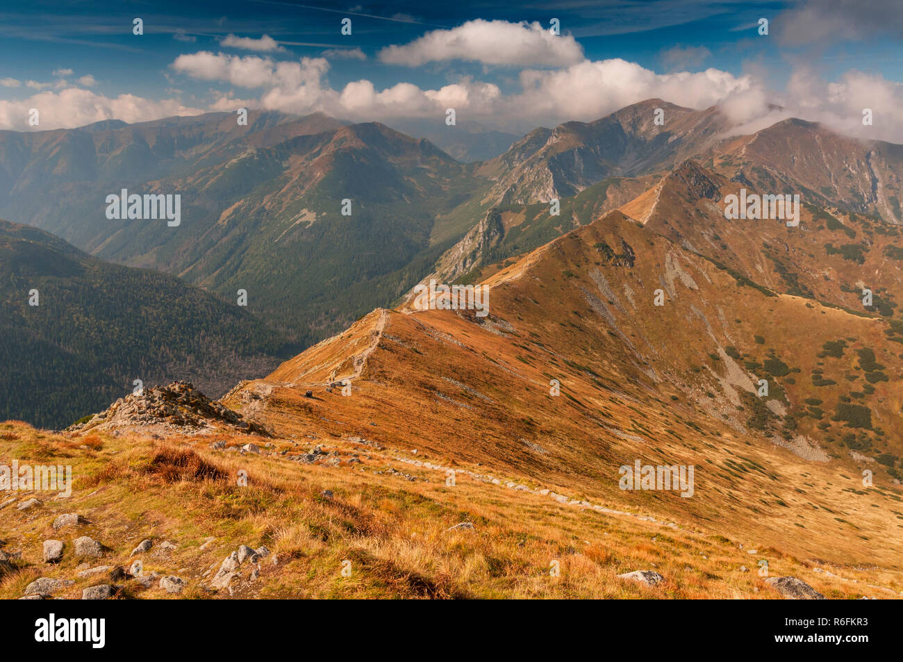 Vue de Kasprowy Wierch dans les Hautes Tatras, Pologne Banque D'Images