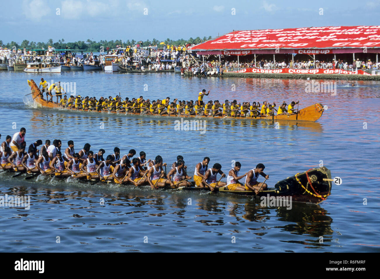 Nehru Boat Race Festivals, l'ONAM Snake Boat Race, jalostavam Haripad Subramanya, Temple de Kumarakom, Kerala, Inde Banque D'Images