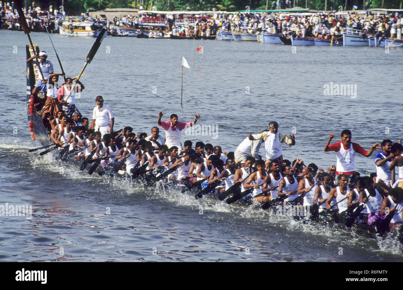Nehru Boat Race Festivals, l'ONAM Snake Boat Race, jalostavam haripad Subramanya, Temple de Kumarakom, Kerala, Inde Banque D'Images